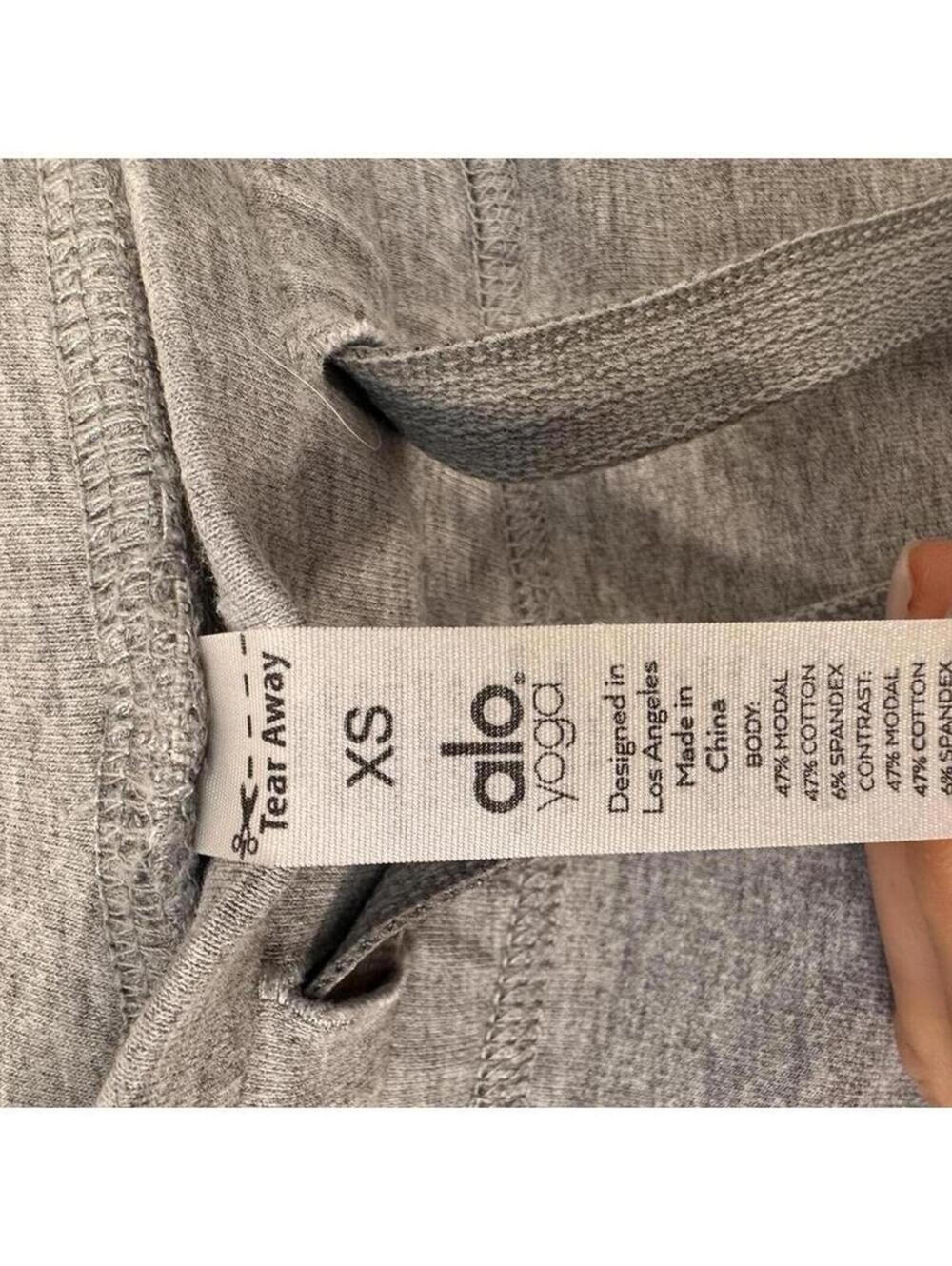 Alo Yoga Urban Moto Jogger Grey Size XS Quilted Athleisure Slim - Picture 8 of 8